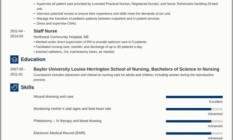 Resume Format For Msc Nursing Freshers