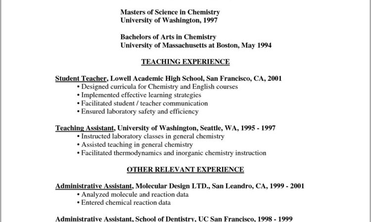 Resume Format For School Teacher Job Pdf