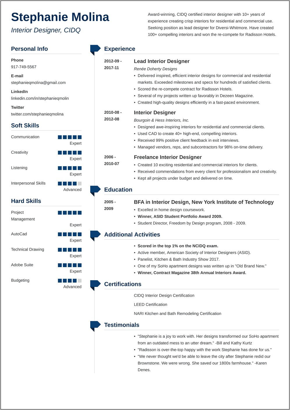 Resume Format Free Download Doc