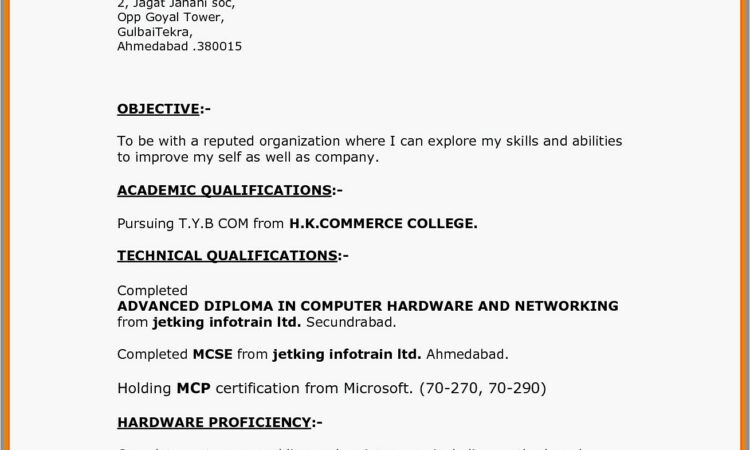 Resume Format Word File Download Free