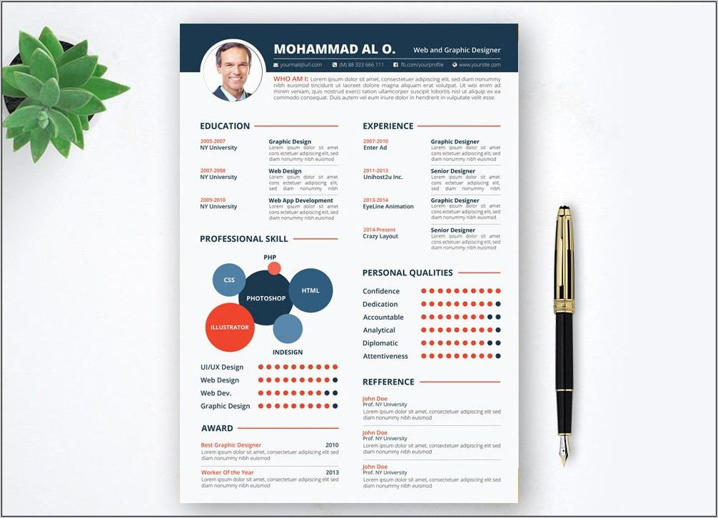 Resume Infographic Template Free Download
