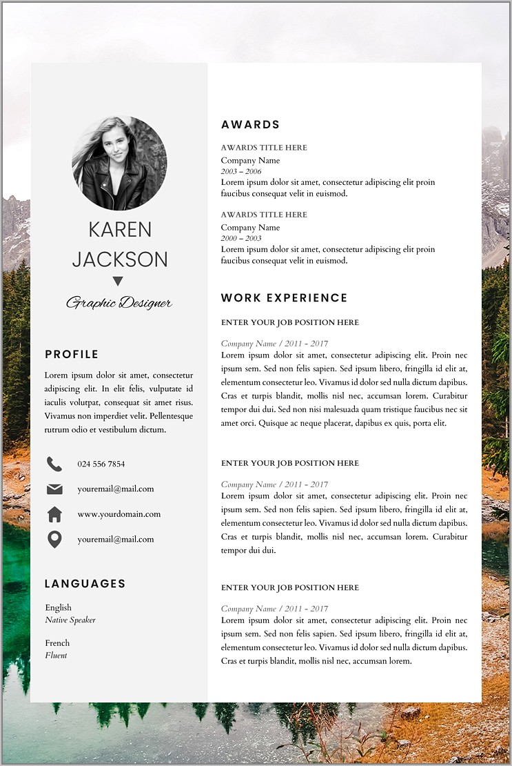 Resume Layout In Word