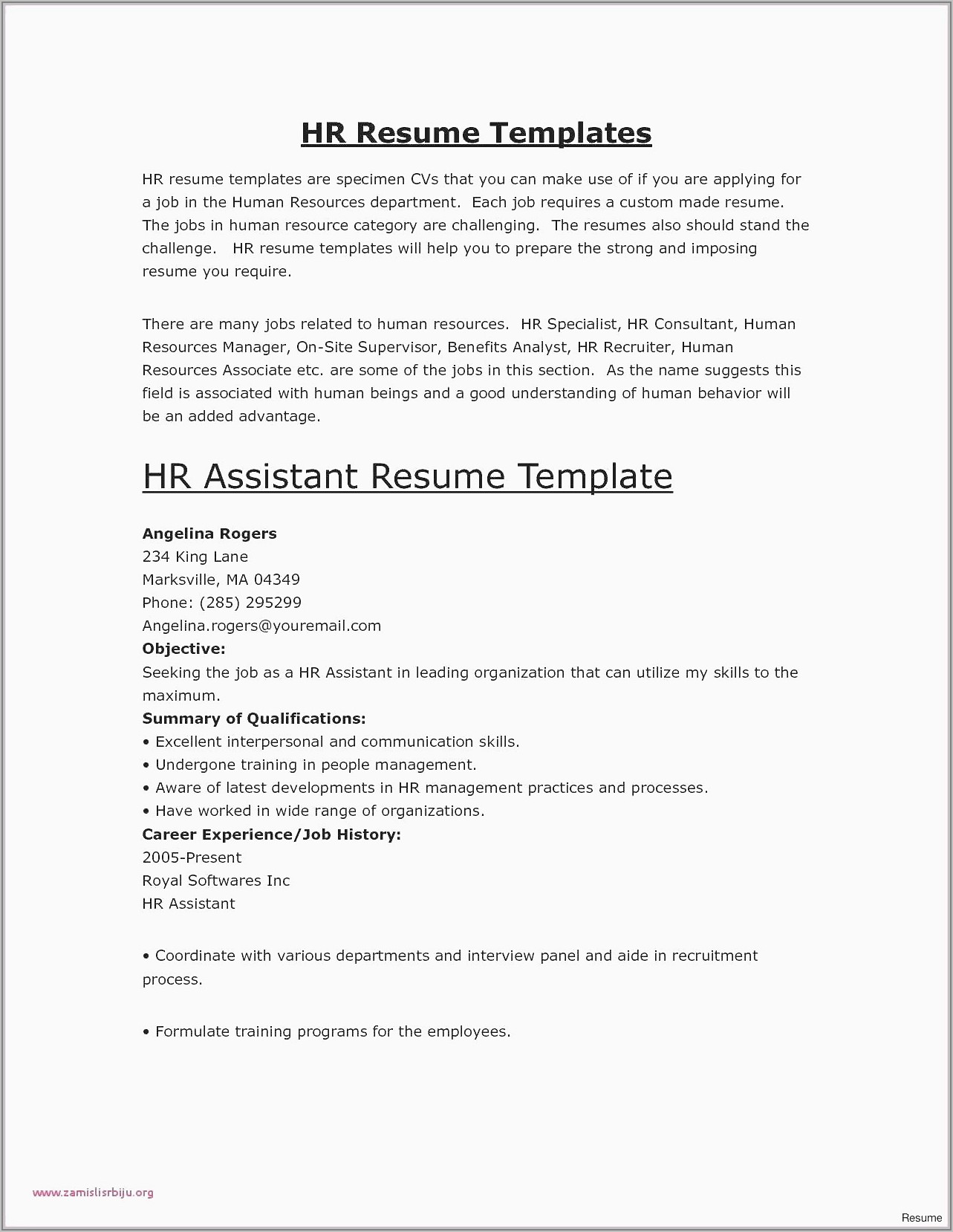 Resume Objective For Assistant Property Manager