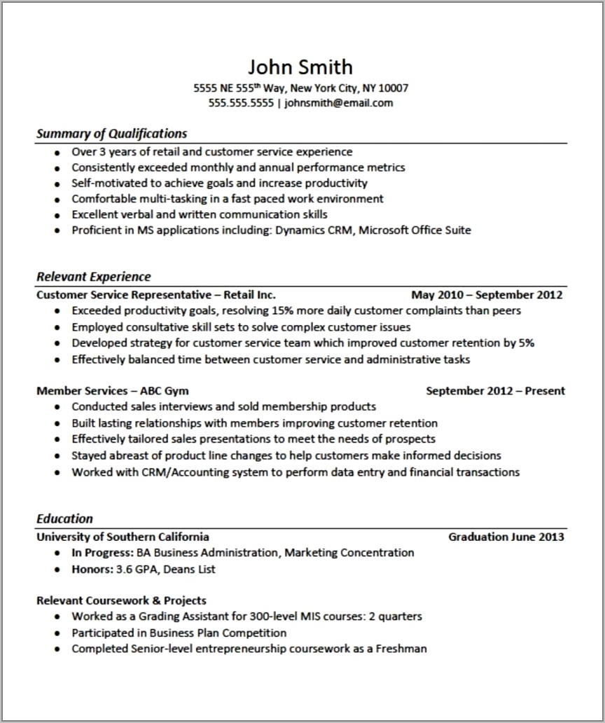 Resume Of Nursing Assistant Job