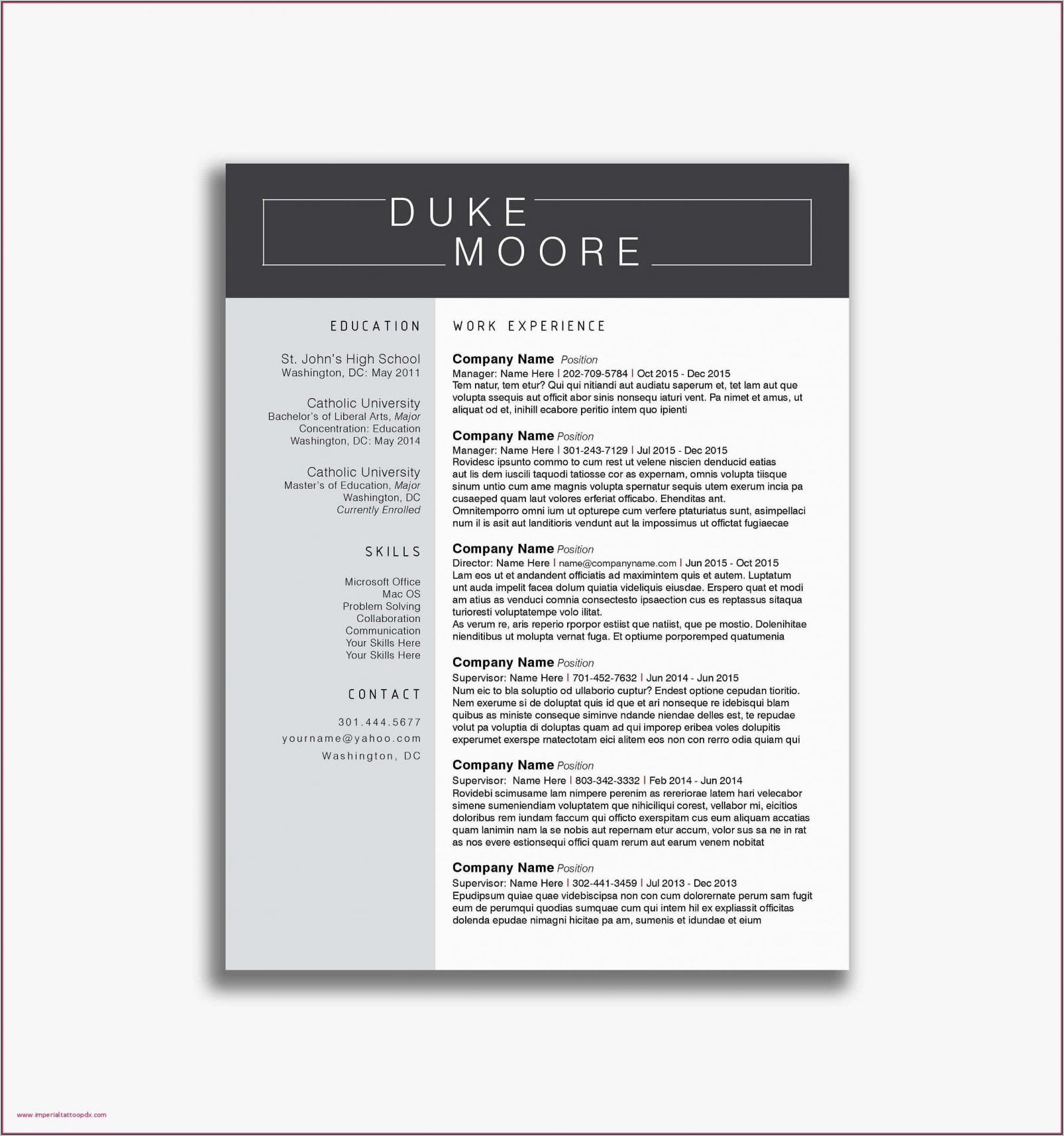 Resume Samples For Freshers Pdf Free Download