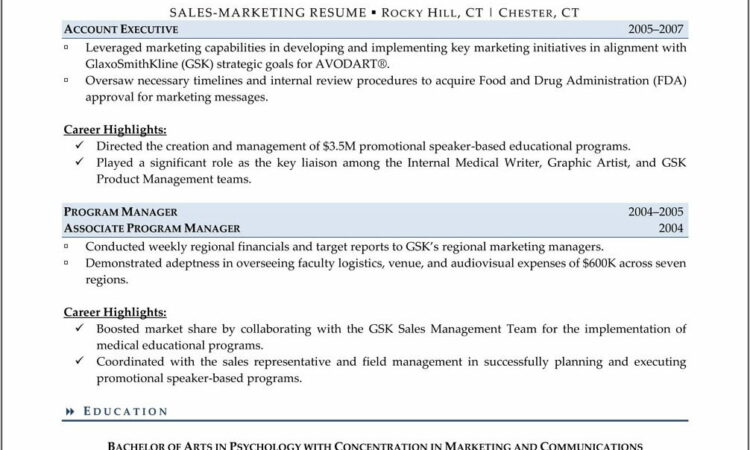 Resume Samples For Marketing And Sales Jobs