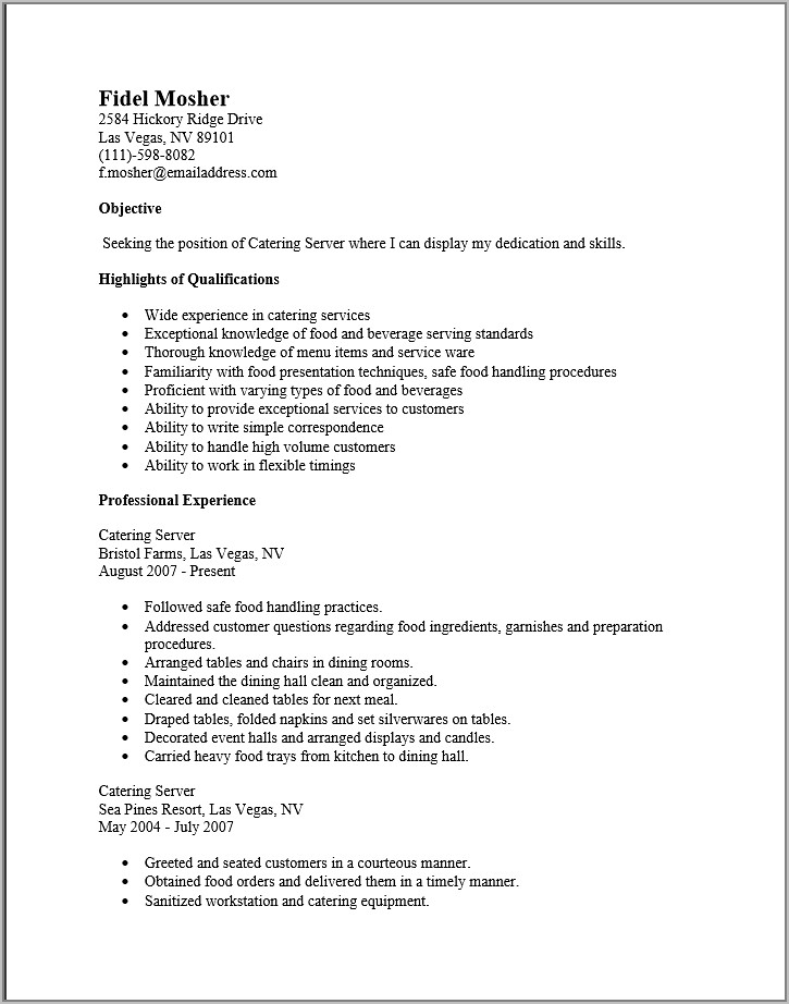 Resume Setup On Microsoft Word