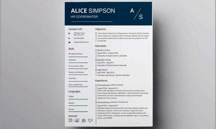 Resume Template For Apple