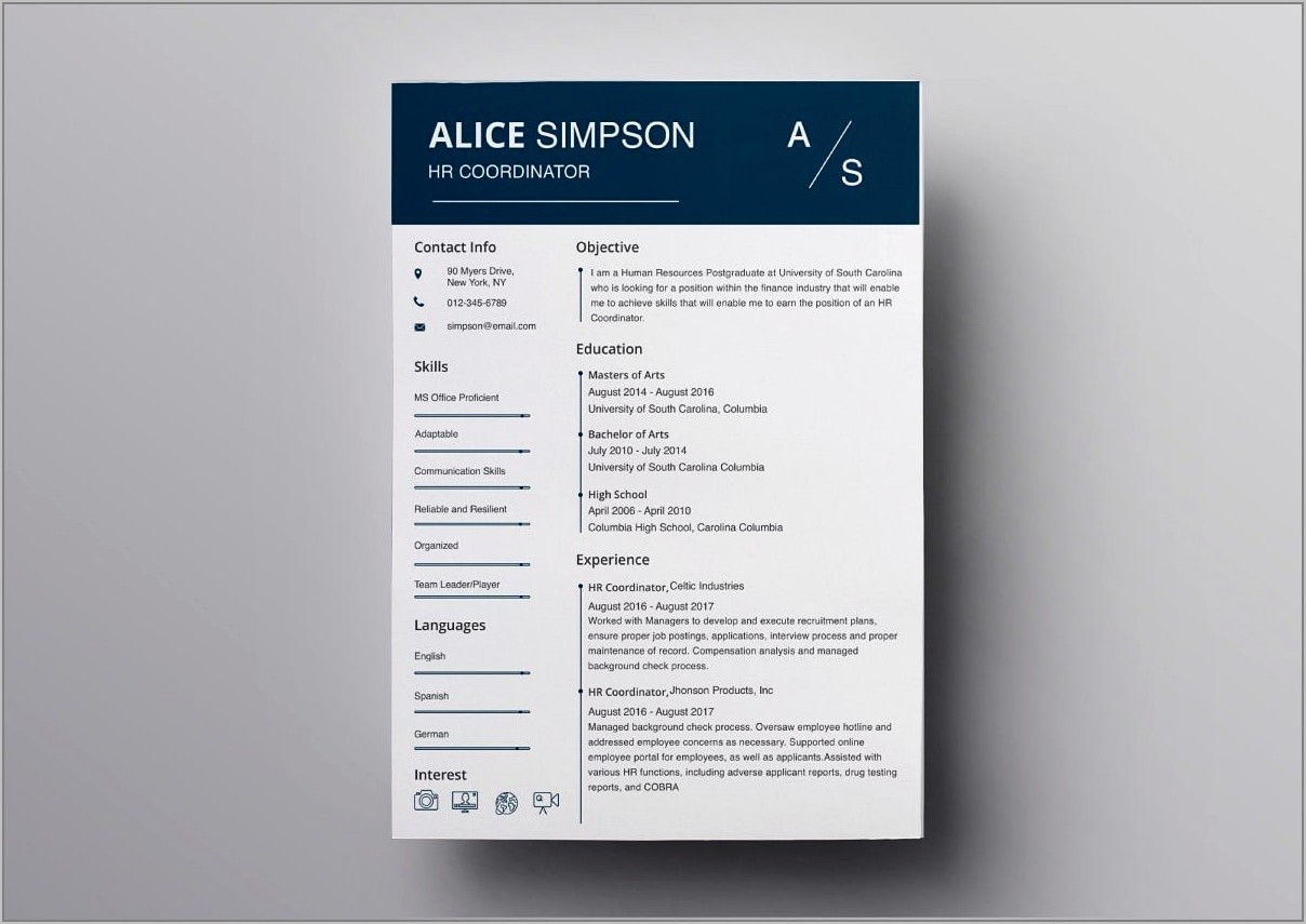 Resume Template For Apple