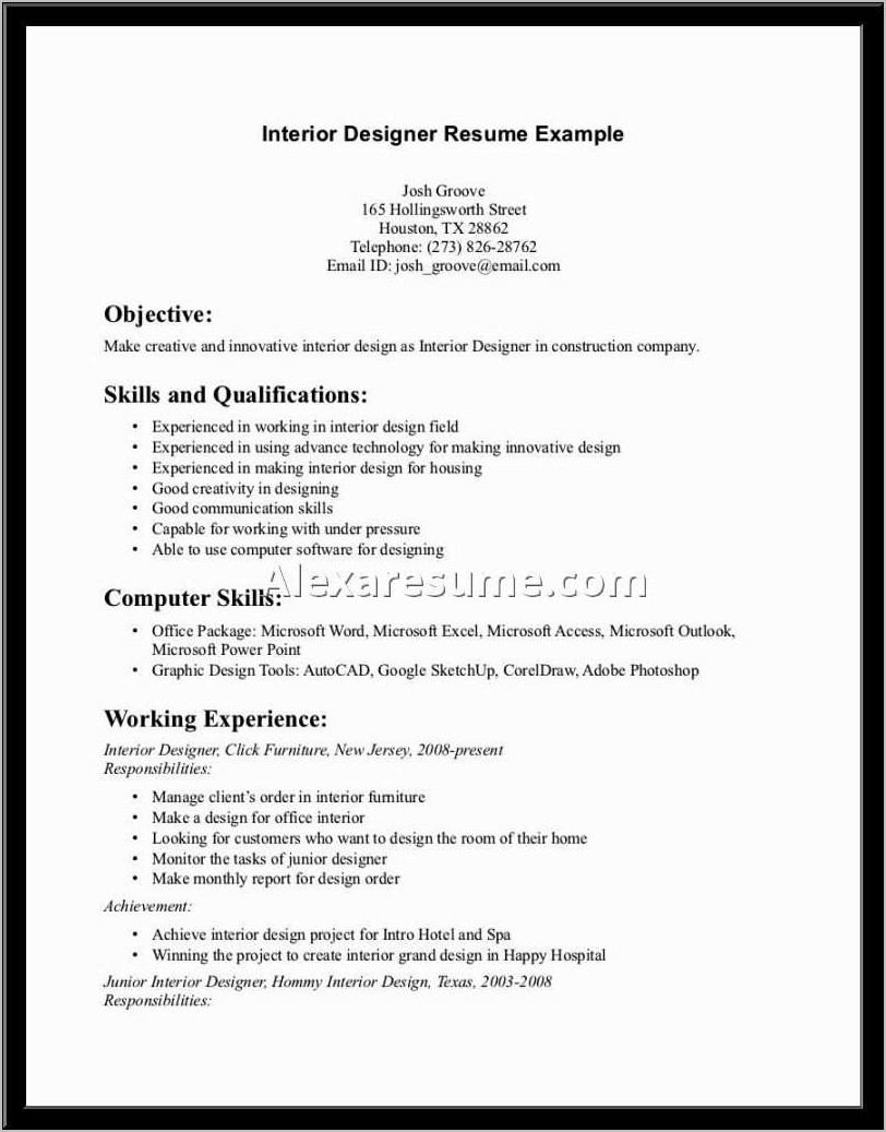 Resume Template For Caregiver Position