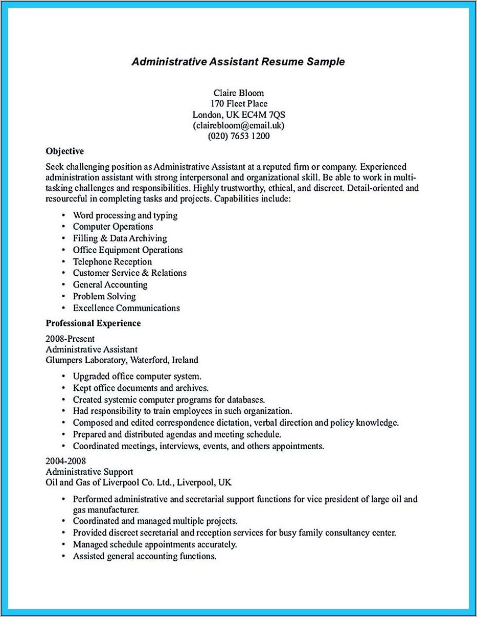 Resume Template For Education Jobs