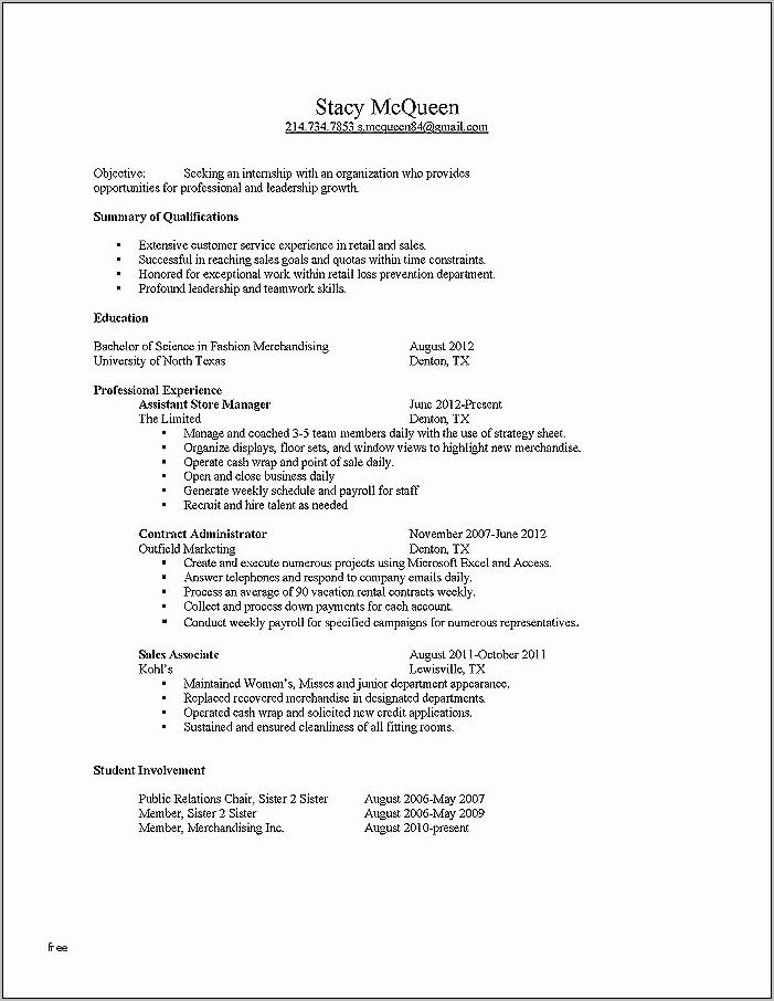 Resume Template For First Job Teenager