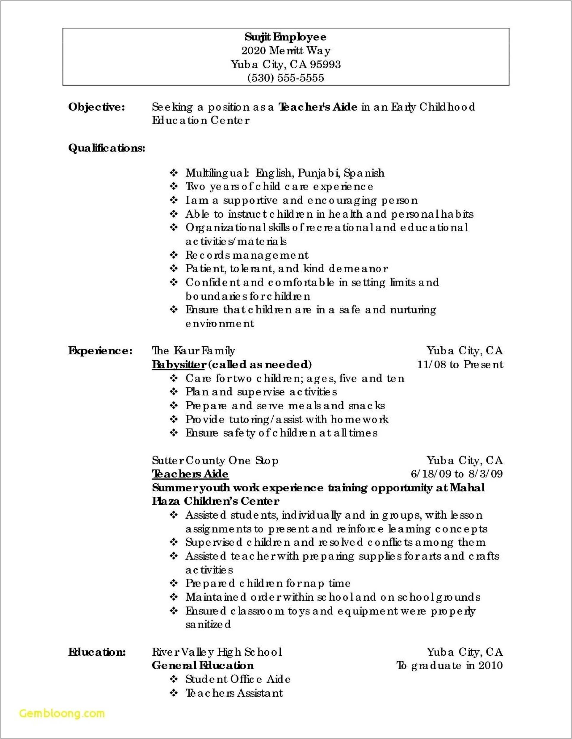 Resume Template For High School Students Pdf