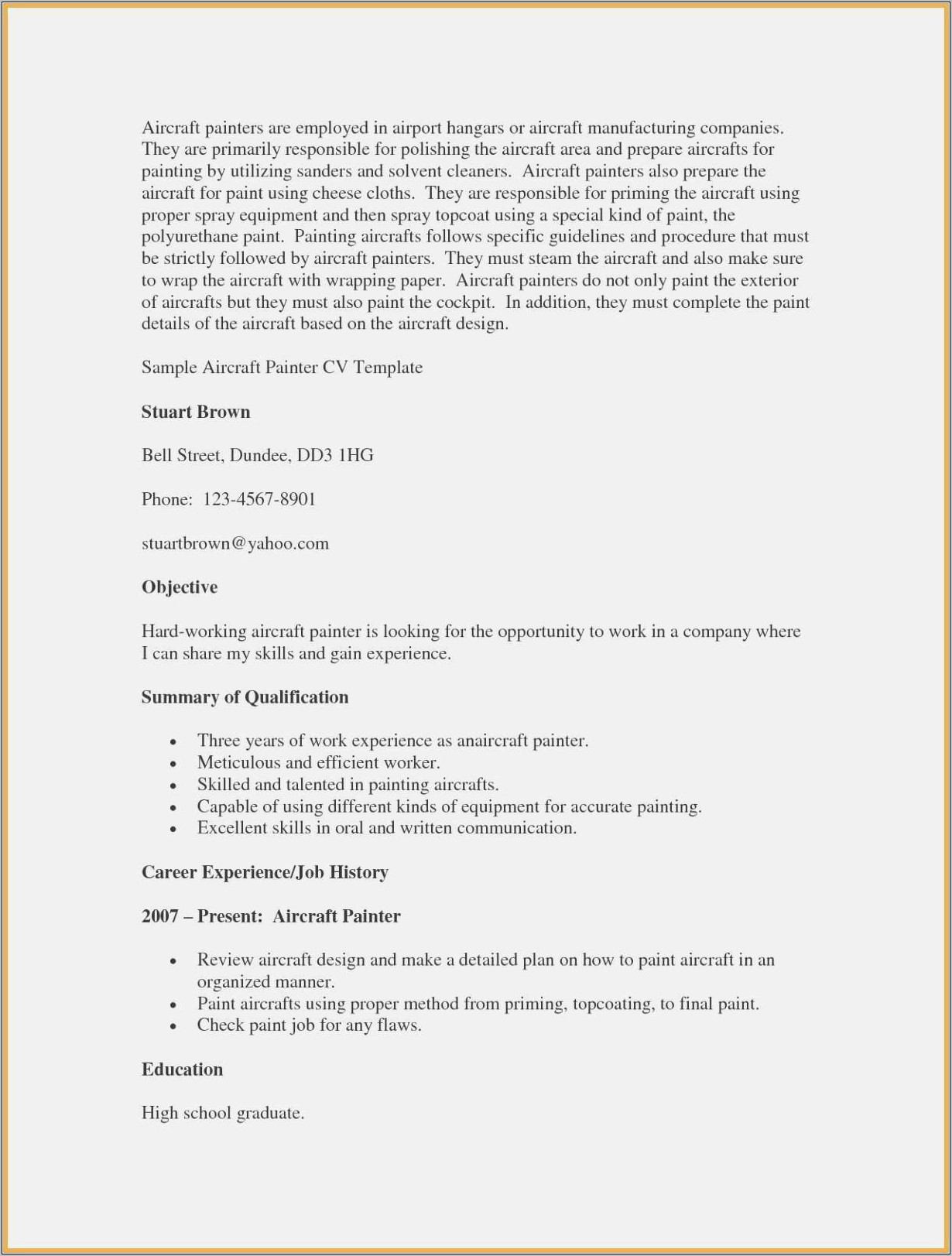 Resume Template For Law School Application