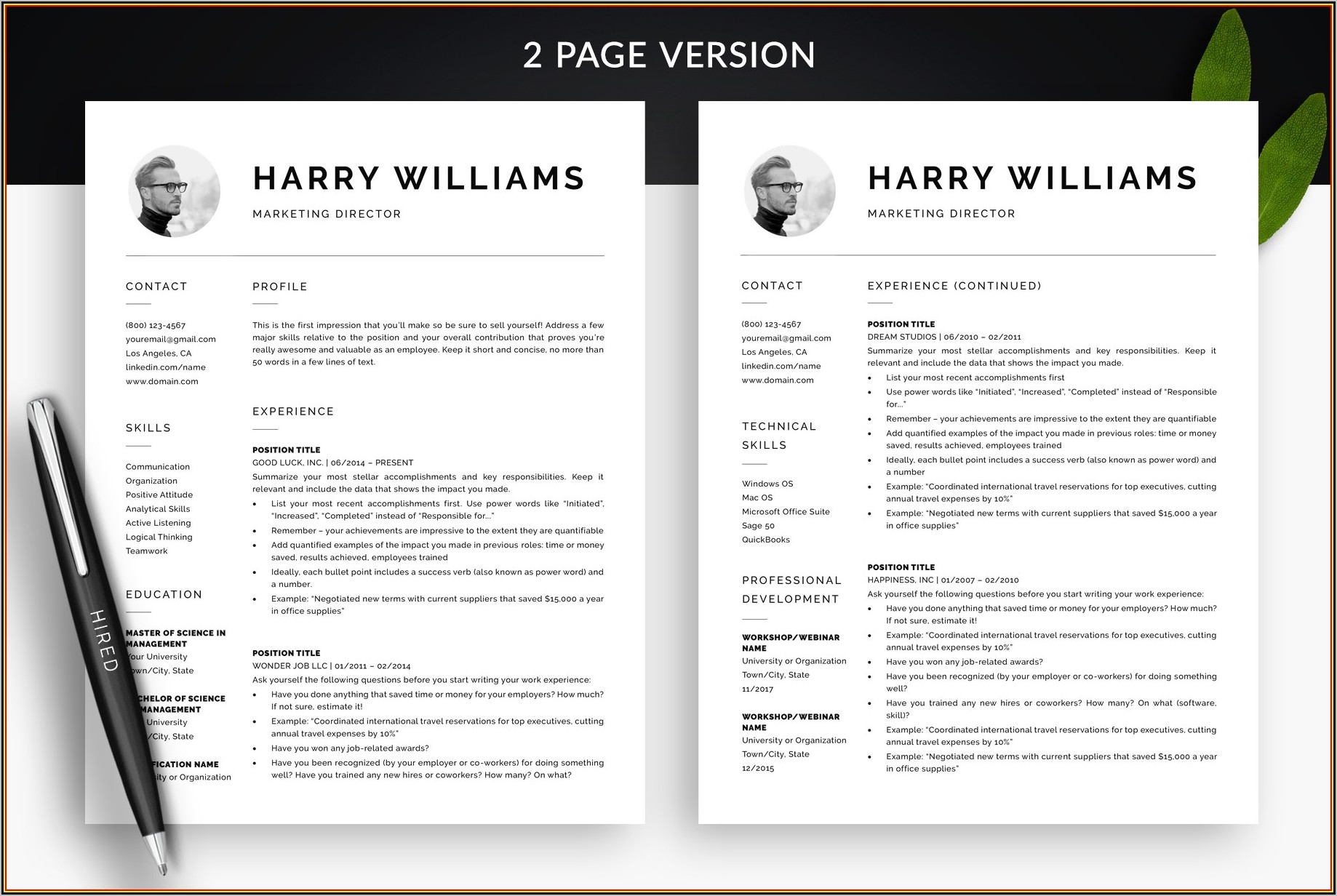 Resume Template For Macbook