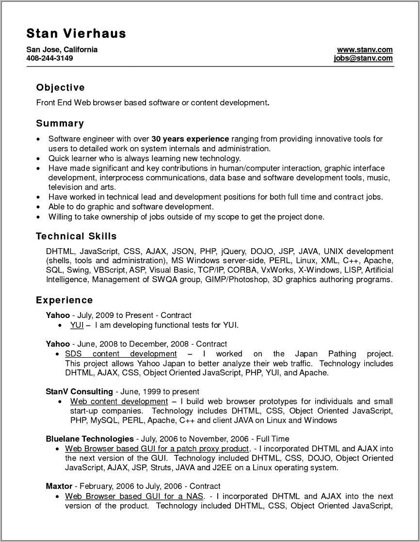 Resume Template For Microsoft Word 2007 Download