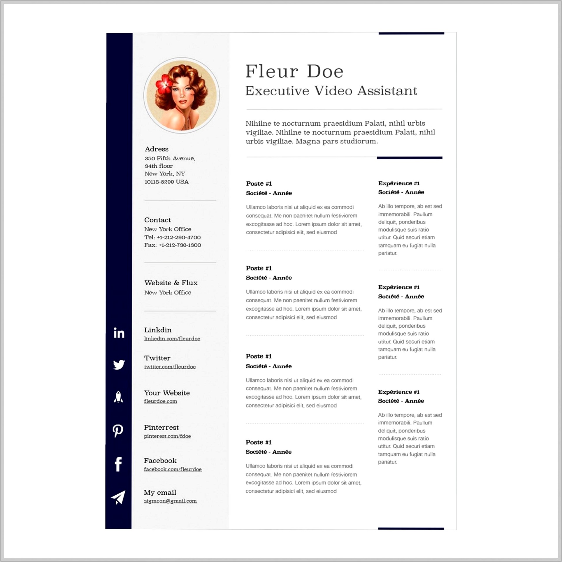 Resume Template For Pages Mac Free