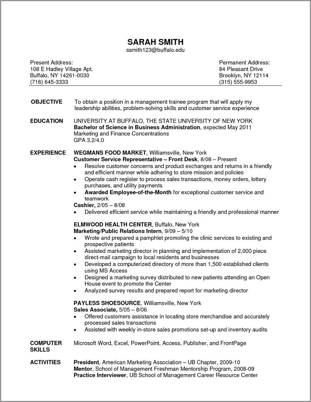 Resume Template For Sales Assistant