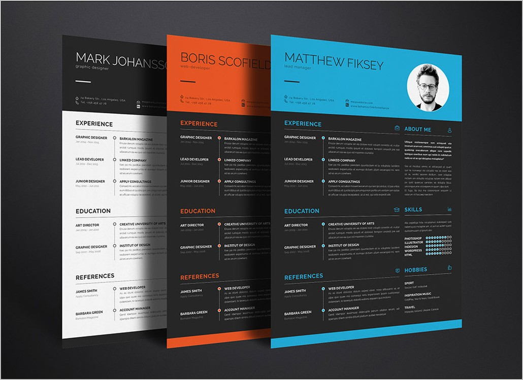 Resume Template Indd Free