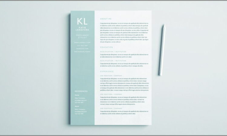 Resume Template Indesign Free Download