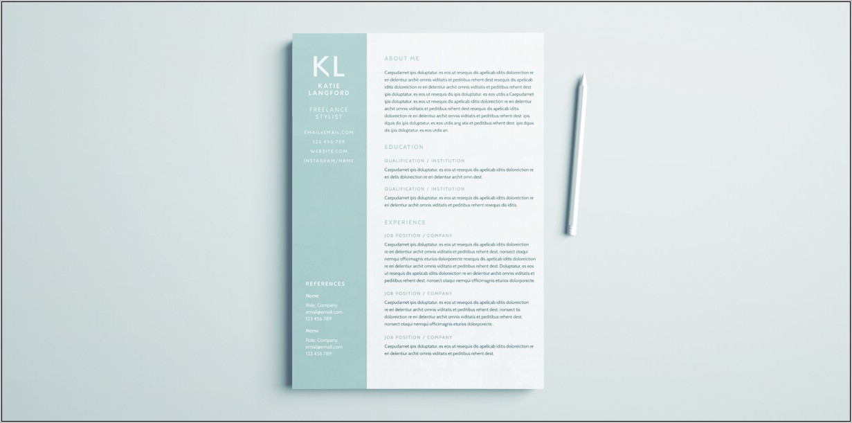 Resume Template Indesign Free Download