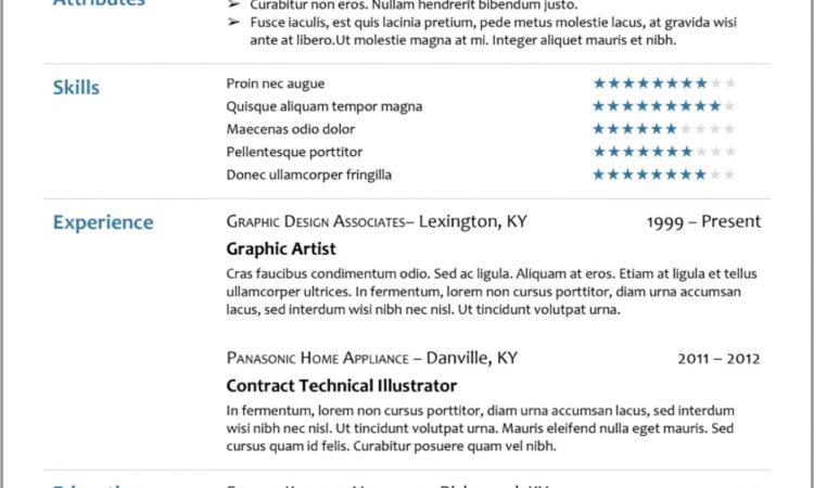 Resume Template Microsoft Office 2013