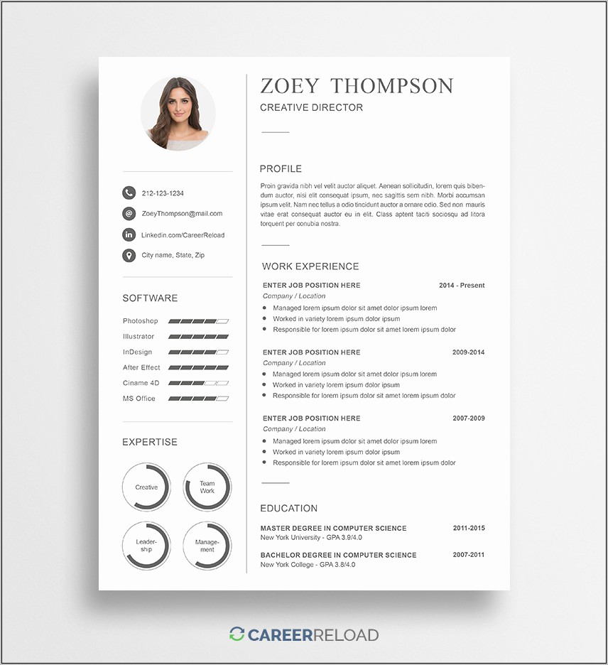 Resume Templates For Free Download