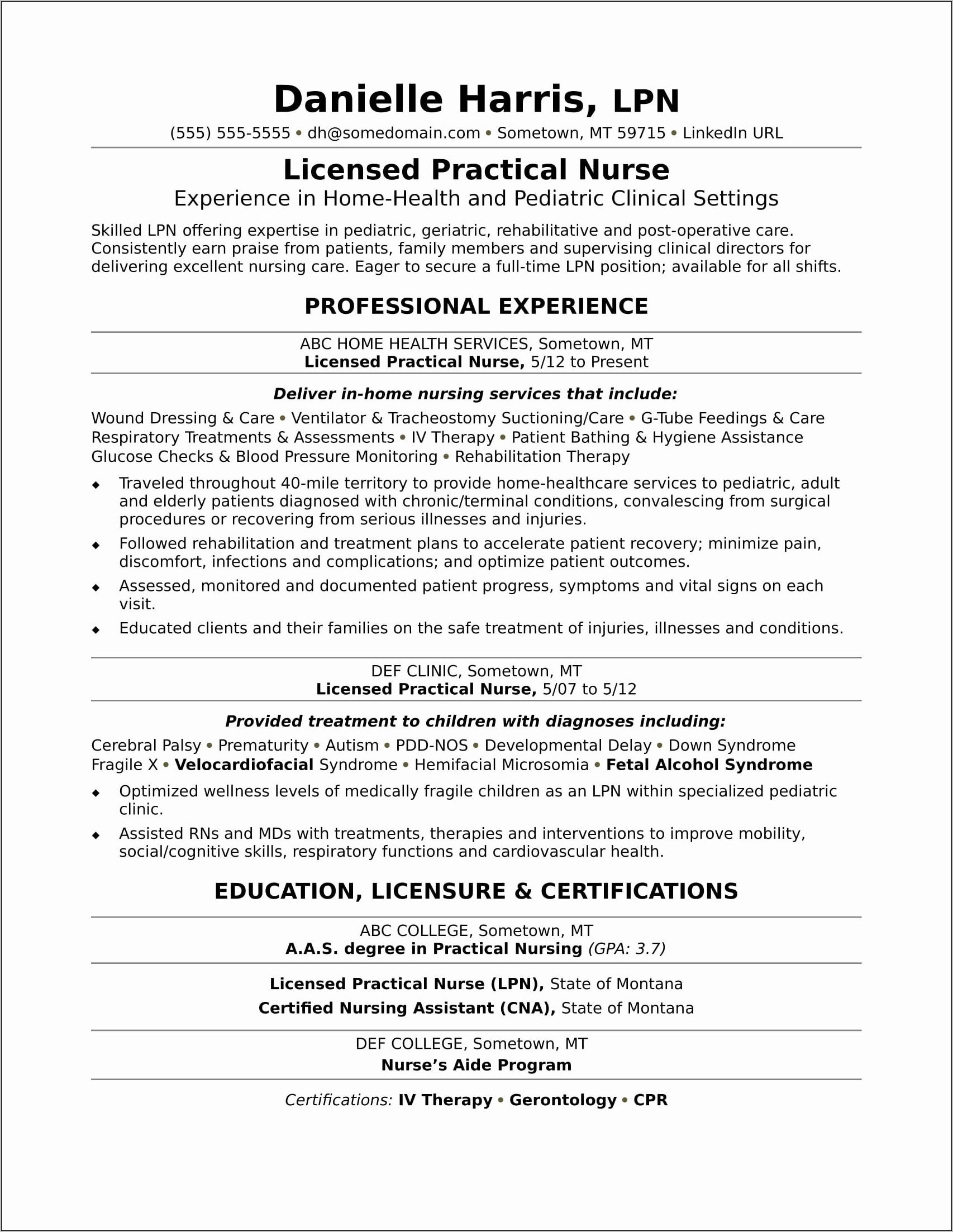 Resume Templates For Graduate Students