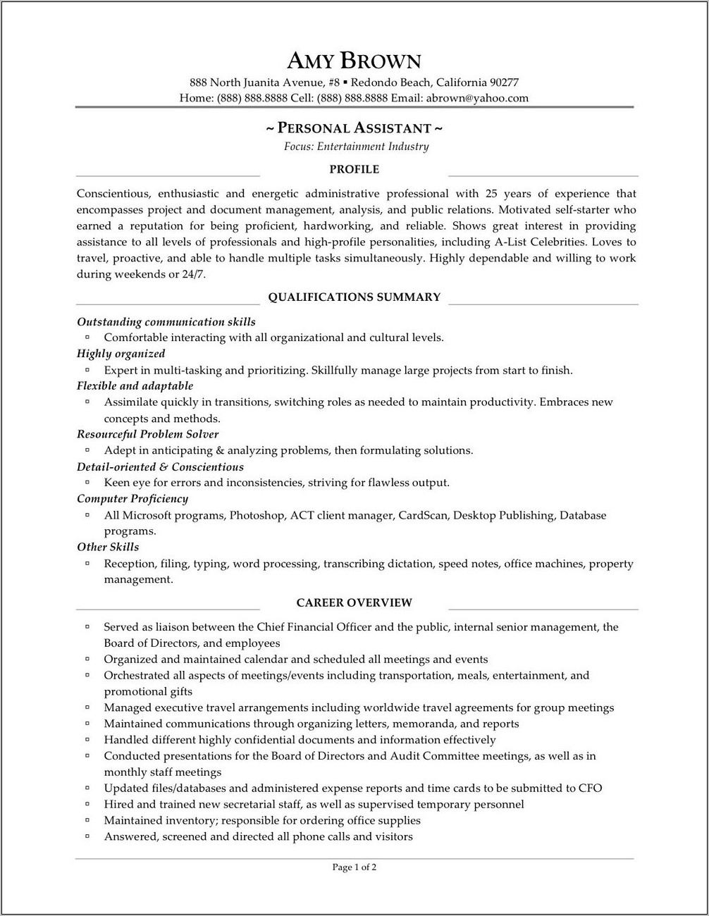 Resume Templates For Healthcare Assistant