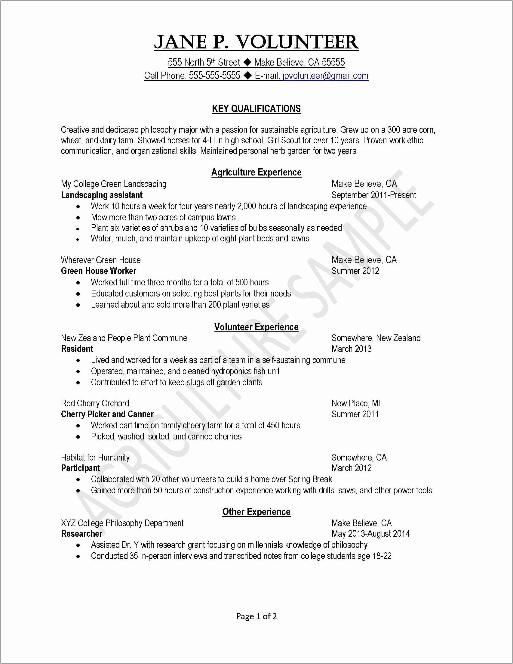 Resume Templates For High School Students