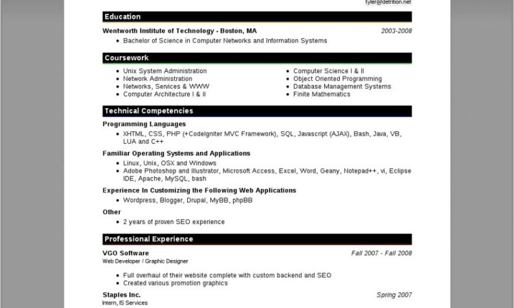 Resume Templates For Ms Word Download