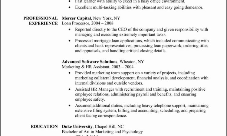 Resume Templates For New College Graduates