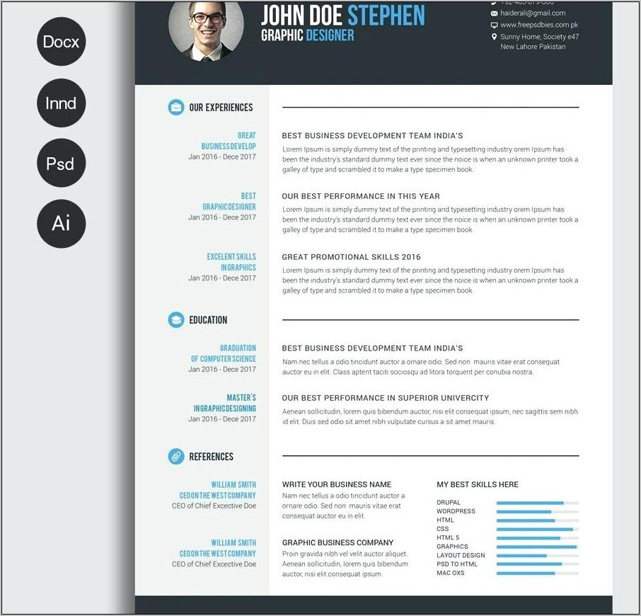 Resume Templates For Word 2013 Free