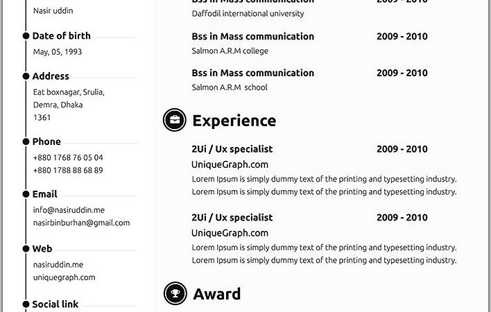 Resume Templates Free Download Word