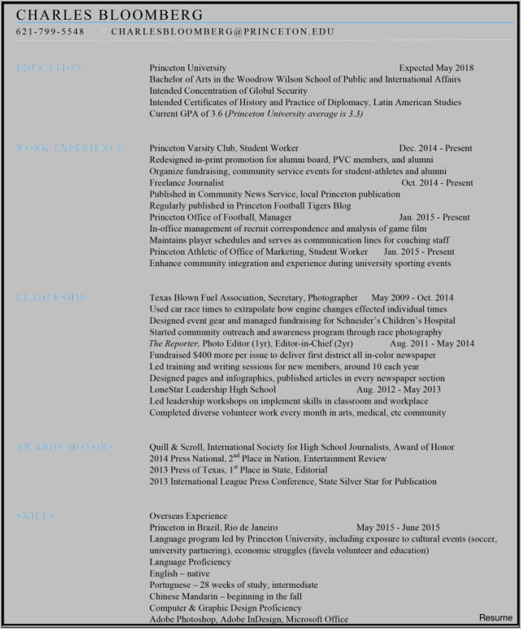 Resume Templates Word 2015