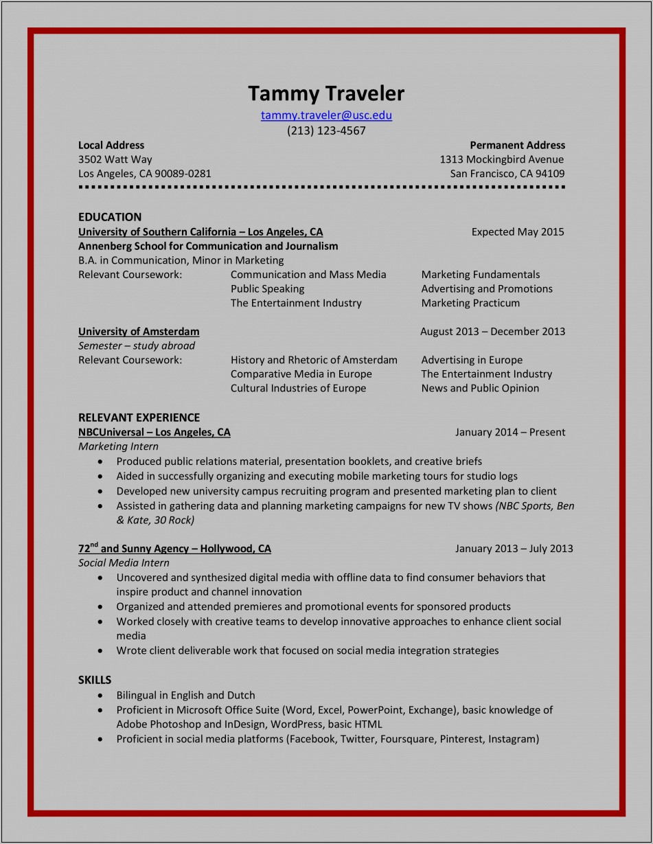 Resume Templates Word For Experienced Free Download
