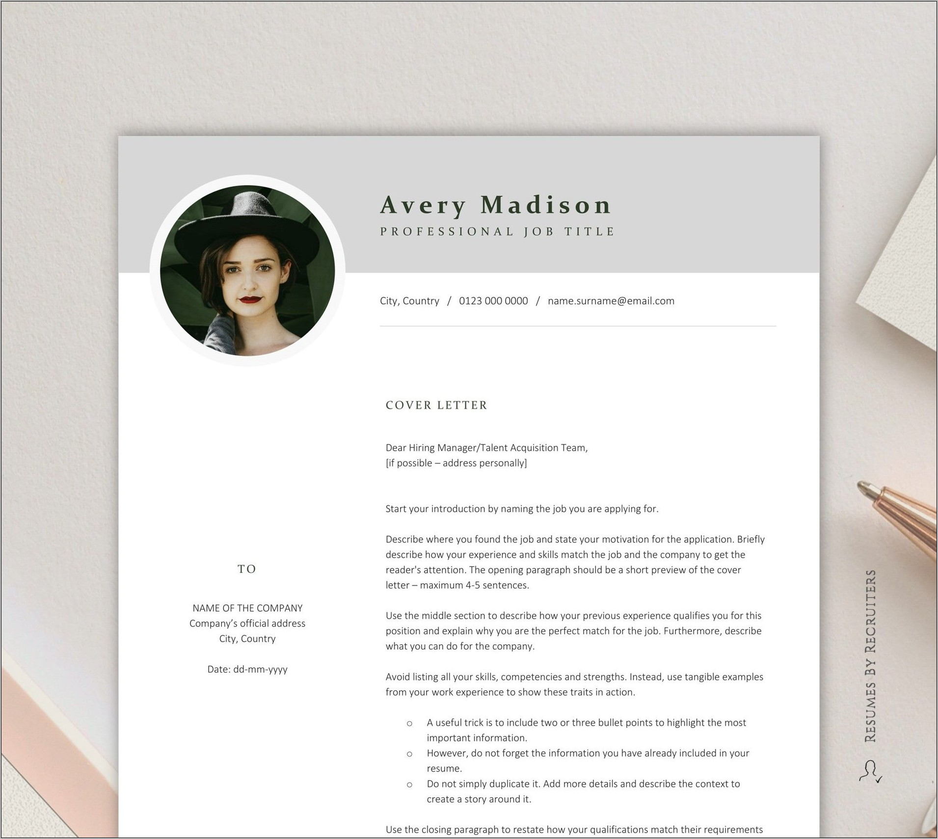 Resume With Picture Template Download