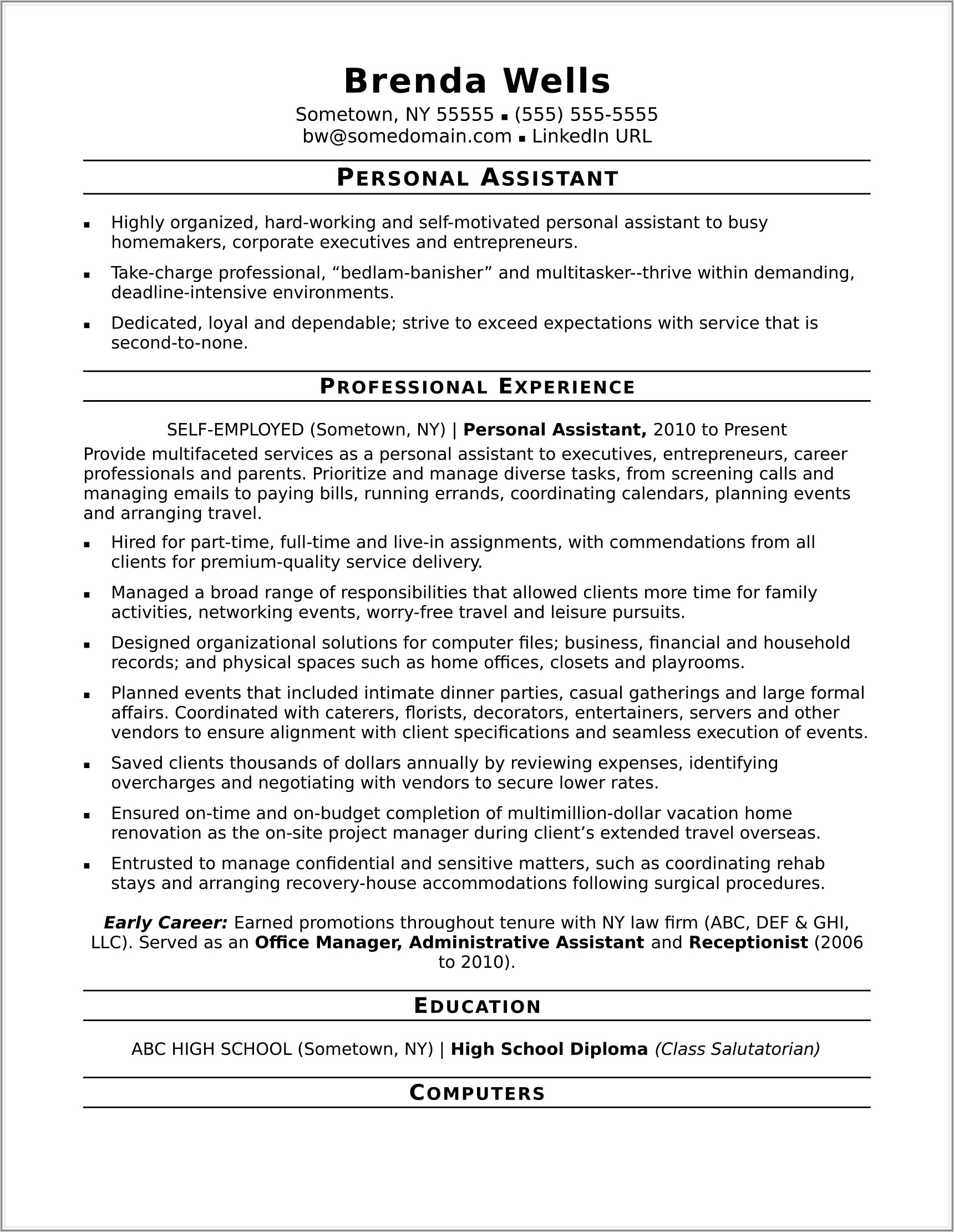 Resume Writing For Executives