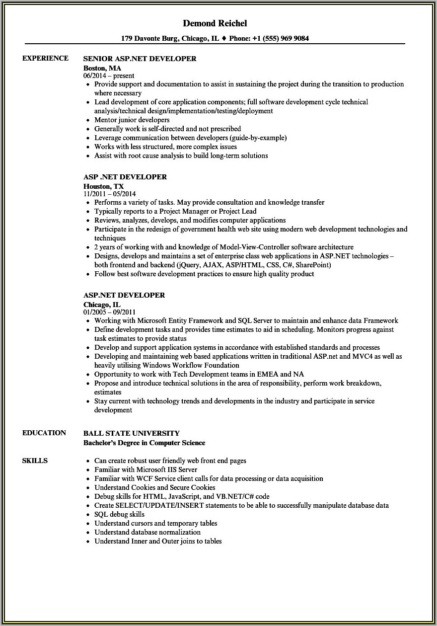 Resume Writing For Senior Management