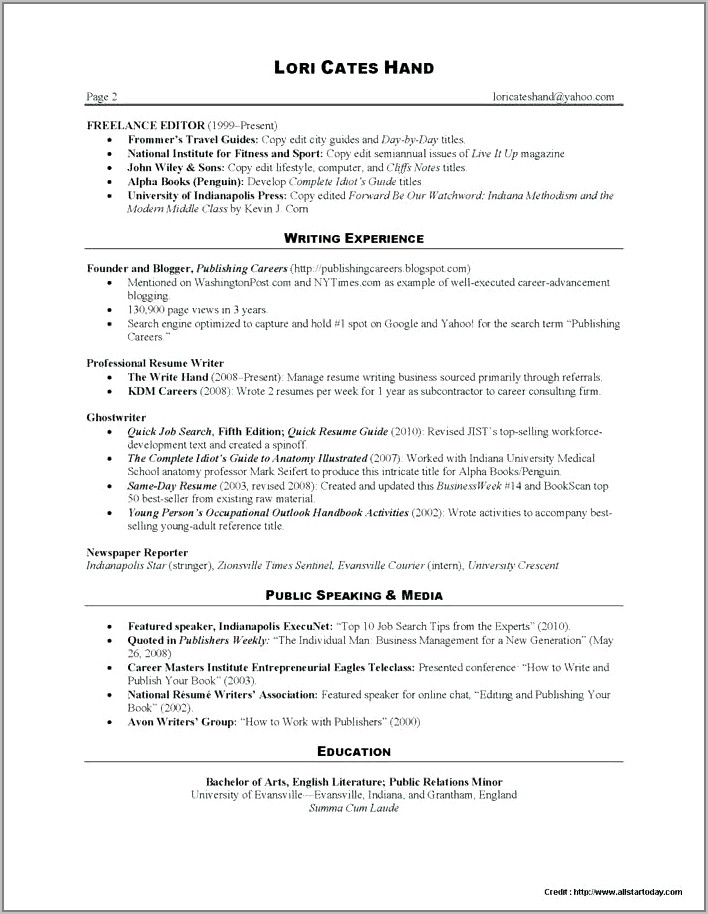 Resume Writing Services Indianapolis