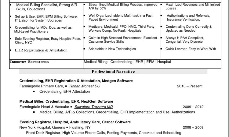 Resumes For Medical Billing And Coding