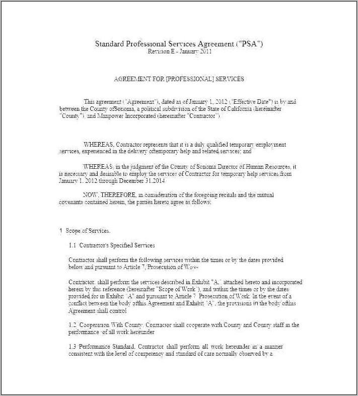Retainer Agreement Template Canada
