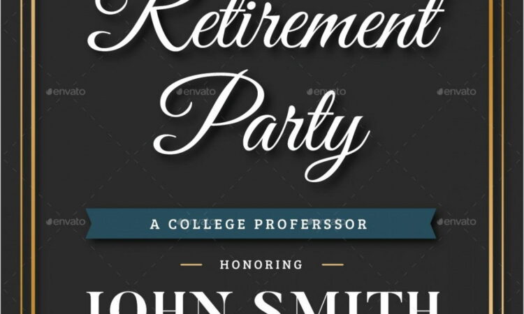 Retirement Announcement Flyer Template