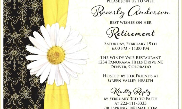 Retirement Invitation Wording For Teachers