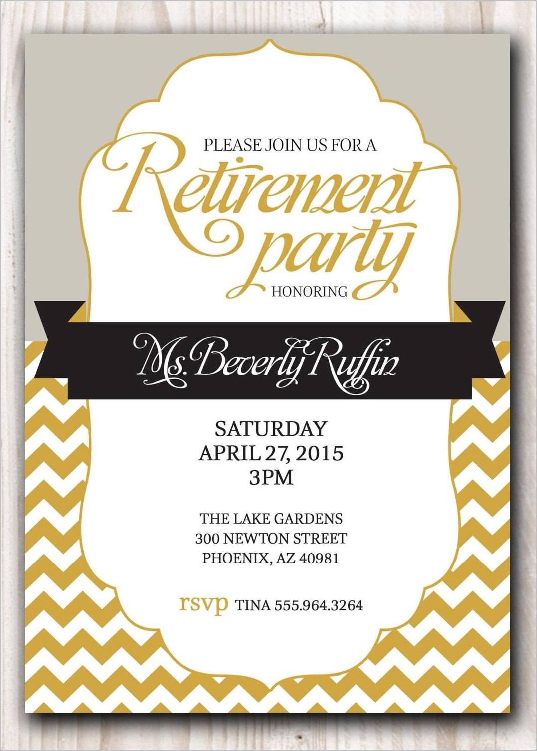 Retirement Reception Invitation Templates