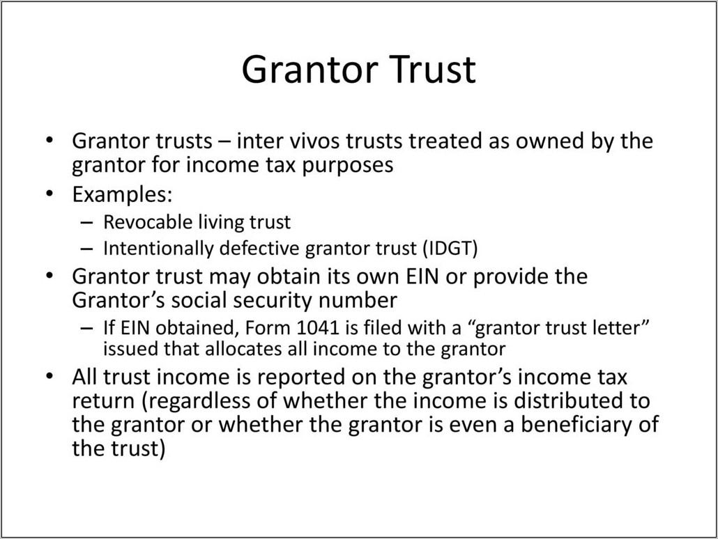 Revocable Living Trust Example
