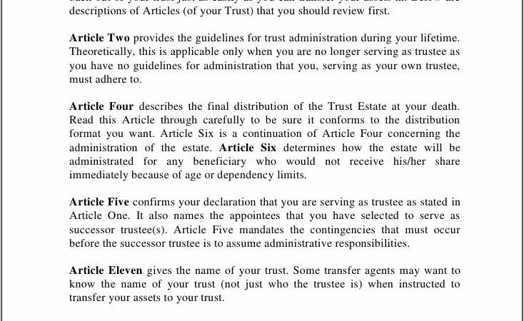 Revocable Living Trust Template California