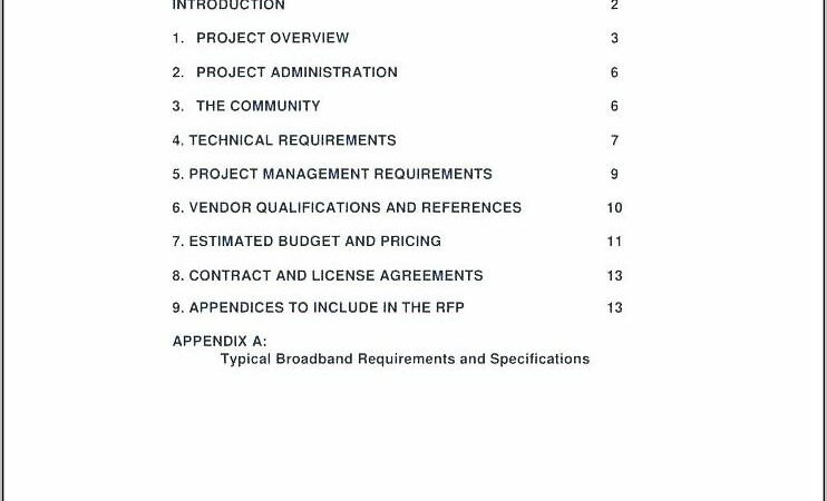 Rfp Bid Proposal Template