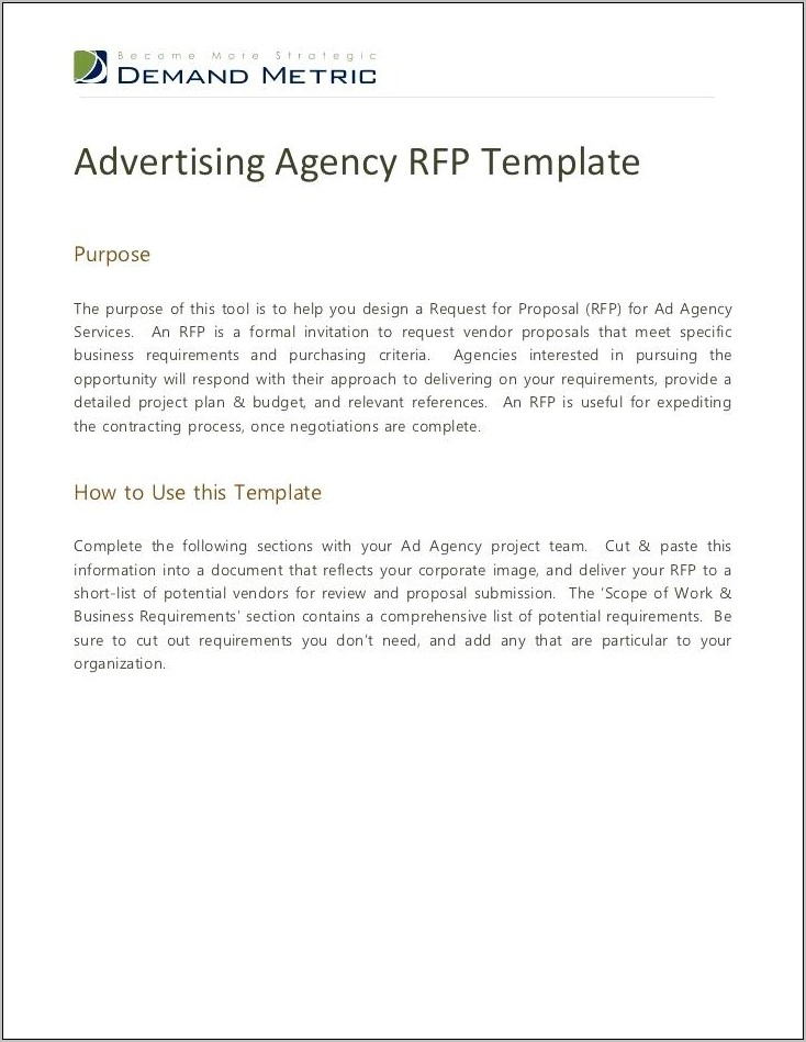 Rfp Response Evaluation Template