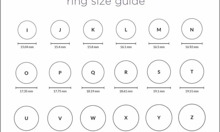 Ring Sizer Template Uk